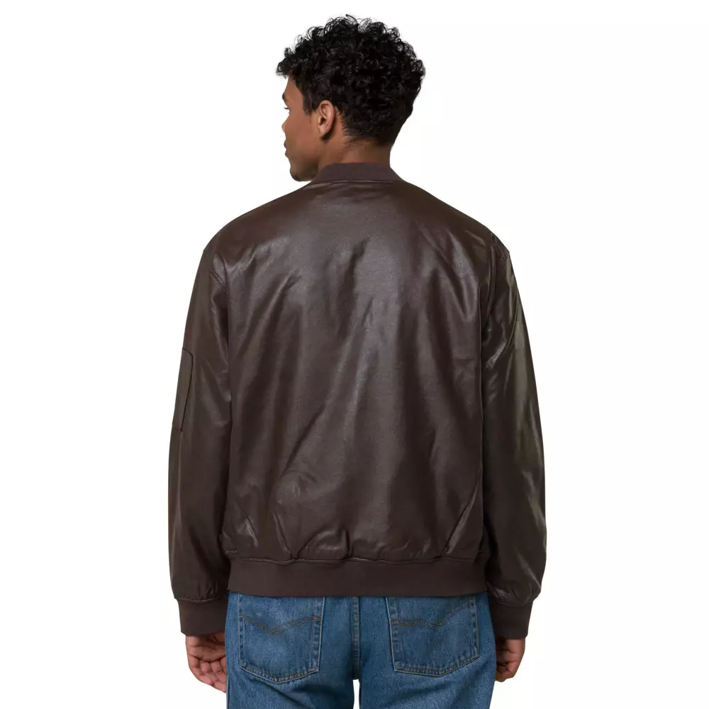 Faux Leather Bomber Jacket - Pagliacci's