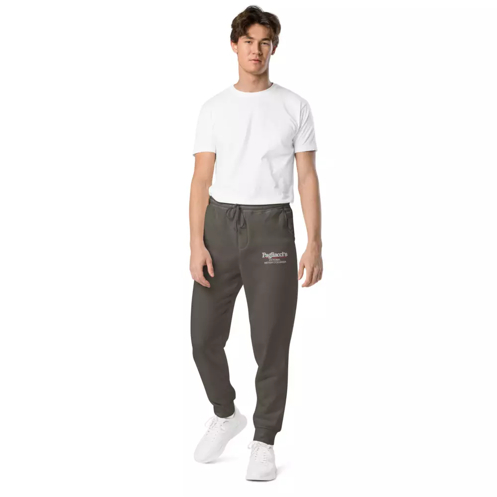 Unisex pigment dyed sweatpants embroidered logo - Pagliacci's